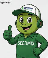 SEEDMIX, mascotte en casquette SCHEIER, pouce levé